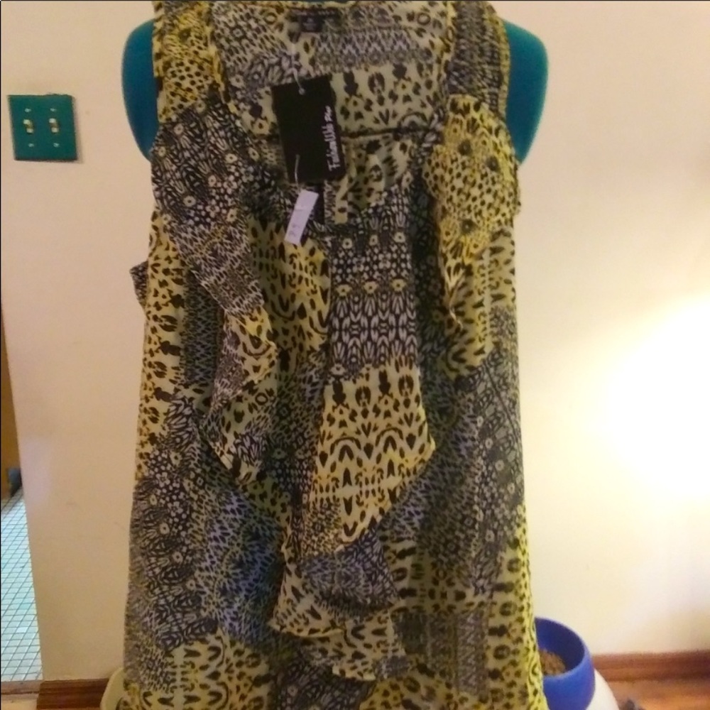 Ruffle Tank Top Fashion Web Plus